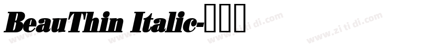 BeauThin Italic字体转换